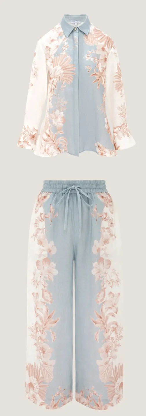 Floral jacket and skirt