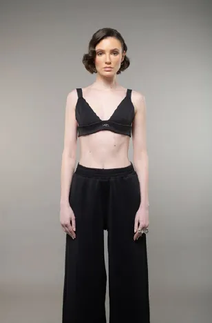 Satin bralette, front