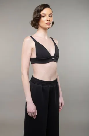 Satin bralette, side