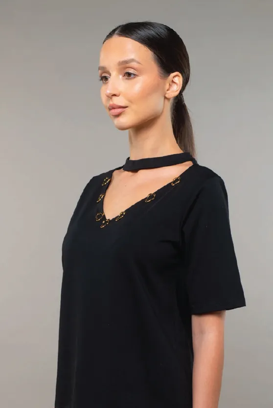 Choker tee, side