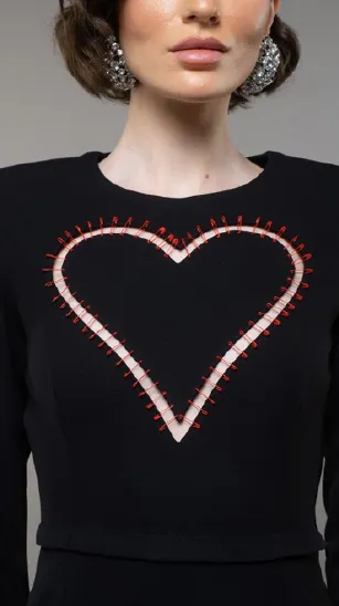 Heart dress, full length